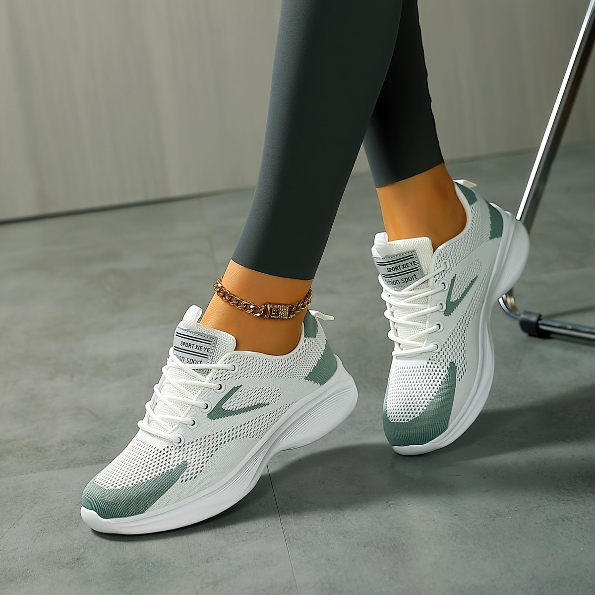 Women's Mesh Lace-Up Sport Trainers | Lightweight Breathable Casual Everyday Streetwear Shoes | Everyday Casual Walking Shoes