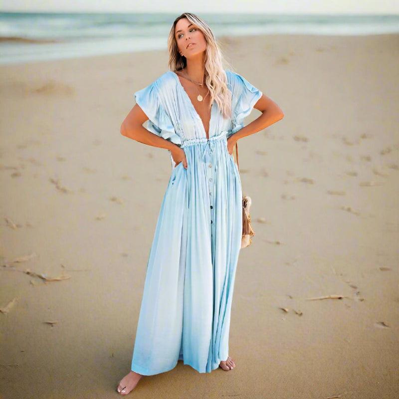 Bella Women's Beach Cover Up Dress | Oversized Boho Style, Lightweight 6