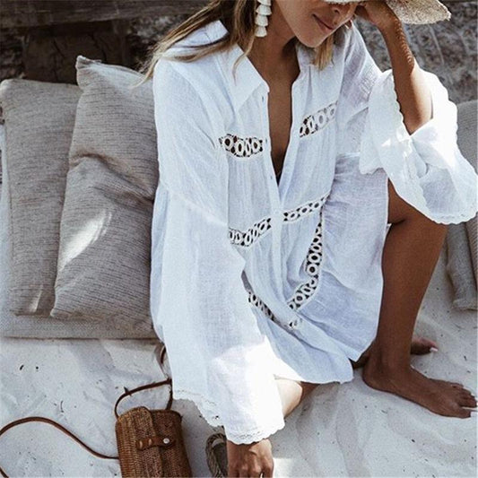Bella Women's Beach Cover Up | Cotton-Poly Blend, Bohemian Style 0