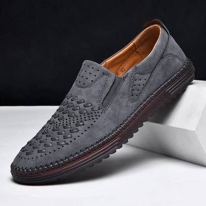 Benson Men's Brown Loafers | Genuine Split Cow Leather, Comfortable Footbed 3