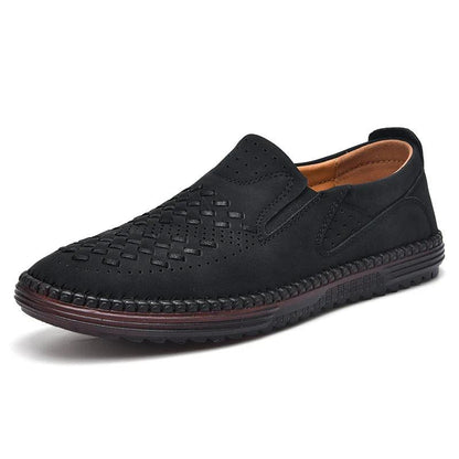 Benson Men's Brown Loafers | Genuine Split Cow Leather, Comfortable Footbed 4