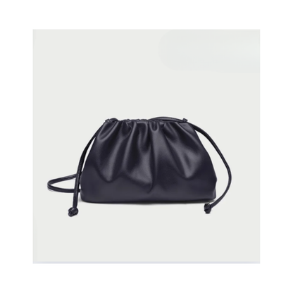 Women's Ruched Cloud Leather Clutch Bag | Red Soft Dumpling Casual Going Out Crossbody Bag | Smart Casual Evening Going Out Bag