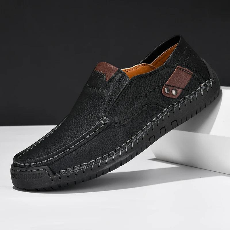 Caden Men's Brown Loafers | Genuine Leather, Comfortable Fit 2