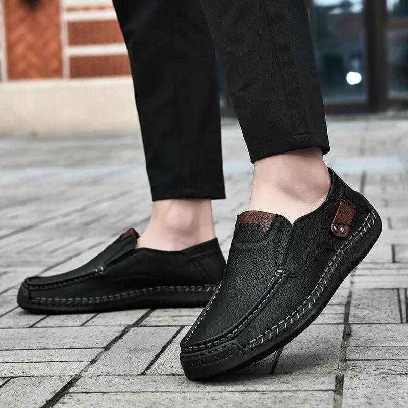 Caden Men's Brown Loafers | Genuine Leather, Comfortable Fit 3
