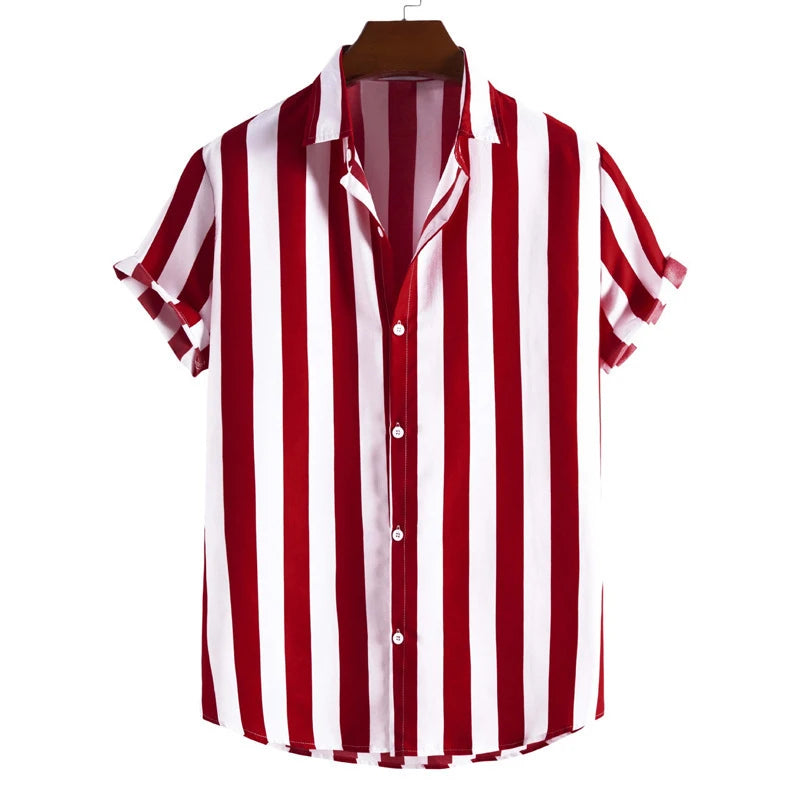 Cavari Men's Shirt | Relaxed Fit, Striped Design 1