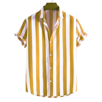 Cavari Men's Shirt | Relaxed Fit, Striped Design 2
