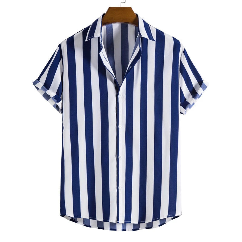 Cavari Men's Shirt | Relaxed Fit, Striped Design 3