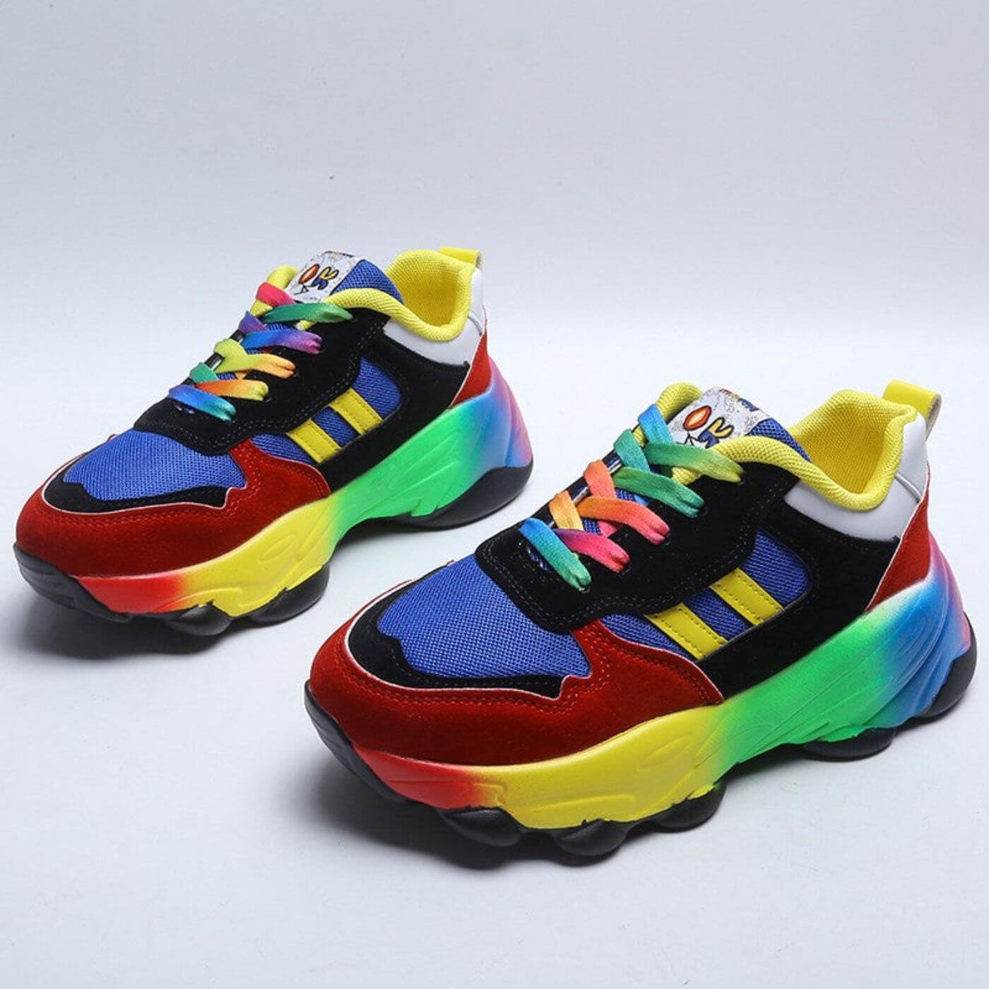Women's Orthopedic Platform Sneakers | Lightweight Cushioned Women's Trainers | Women's Comfort Lace-Up Sneakers
