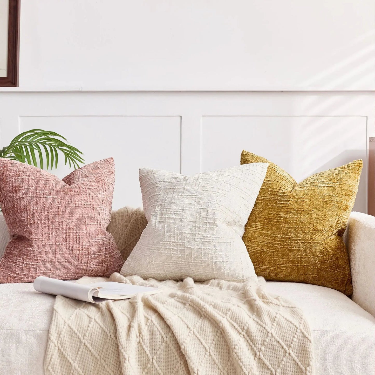 Chenille Cushion Cover | Soft Decorative Sofa Cushion Covers 2