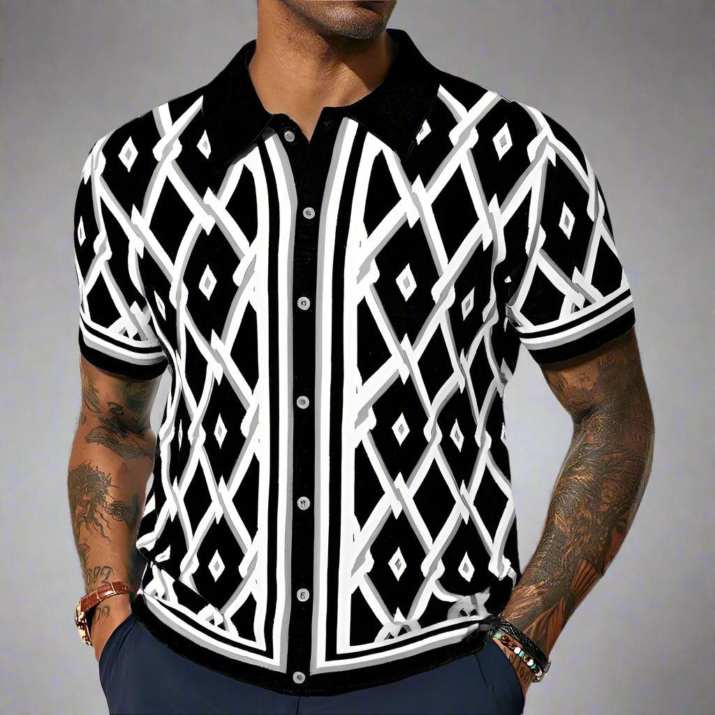 Dante Men's Polo Shirt | Comfort-Stretch Fabric, Retro Style 1