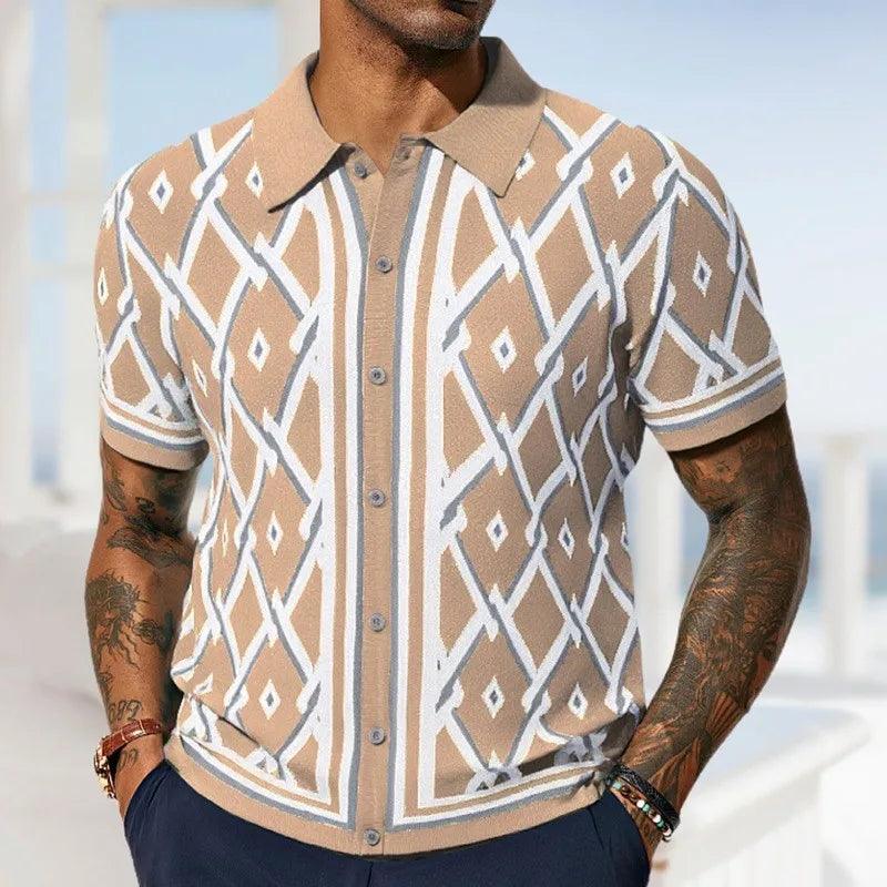 Dante Men's Polo Shirt | Comfort-Stretch Fabric, Retro Style 7