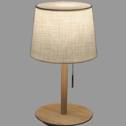 Gentle Glow | Walnut Table Lamp with Soft Fabric Shade