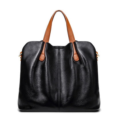 Damen-Hobo-Tasche aus echtem Leder mit Tragegriff | Graues genarbtes Leder, lässige Alltagsschultertasche | Smart-Casual-Tasche für den Alltag und zum Ausgehen