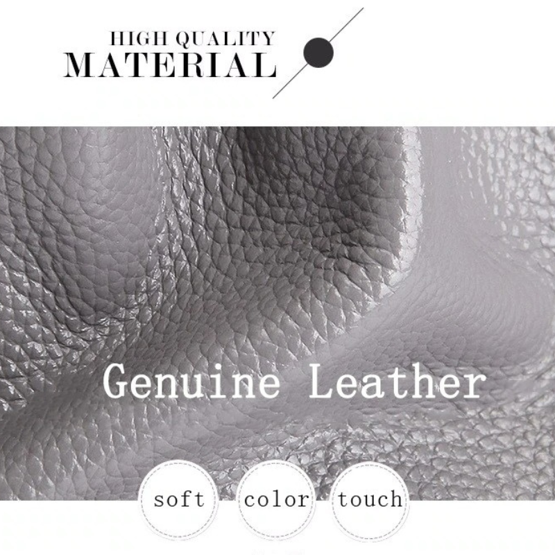Damen-Hobo-Tasche aus echtem Leder mit Tragegriff | Graues genarbtes Leder, lässige Alltagsschultertasche | Smart-Casual-Tasche für den Alltag und zum Ausgehen
