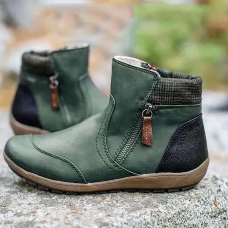 Women's Waterproof Zip Ankle Boots – Autumn & Winter Rain Shoes
