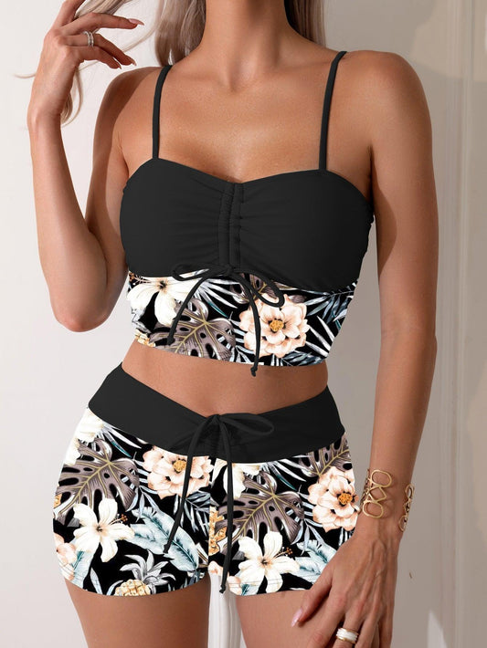 Hera Women's Bikini Set | Floral Print with Ruffles 0