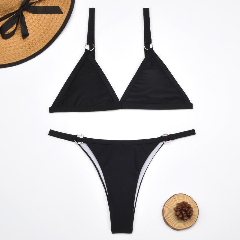 Hera Women's Bikini Sets | Gold Metal Rings, Brazilian Cut Swimwear 6