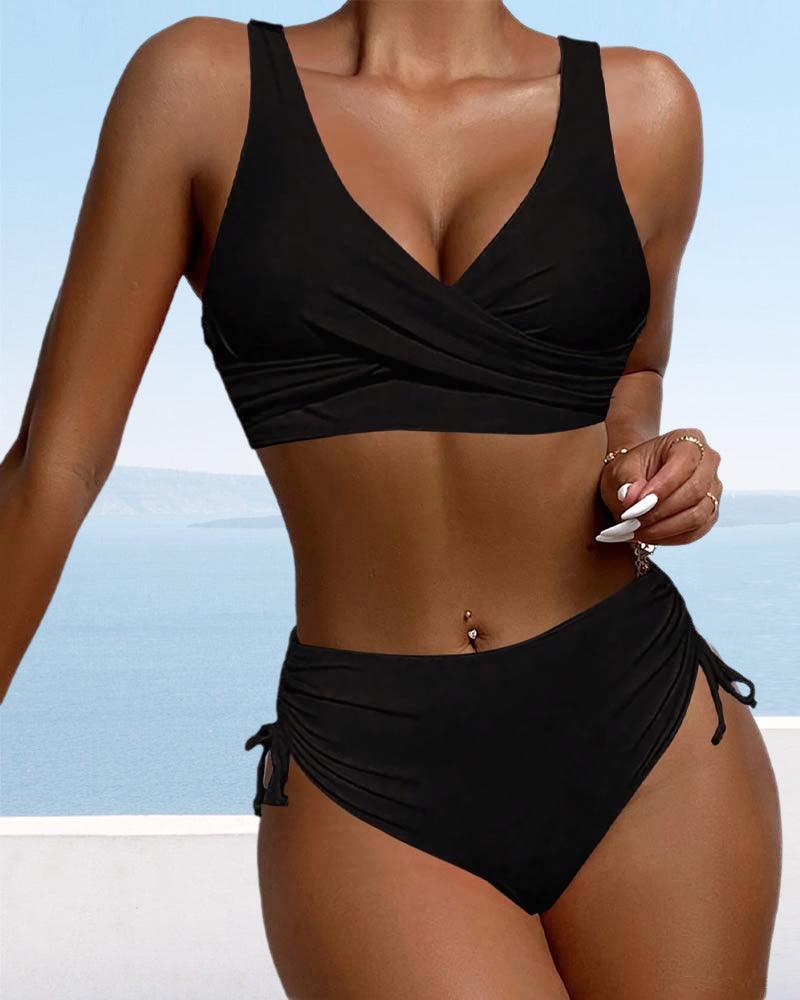 Hera Women's Bikini Swimsuit | 82% Nylon, Lace-Up Design 2