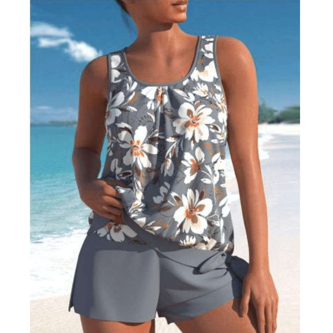 Hera Women's Swimsuit | Floral Print Two-Piece Swimwear, Vibrant Design 1