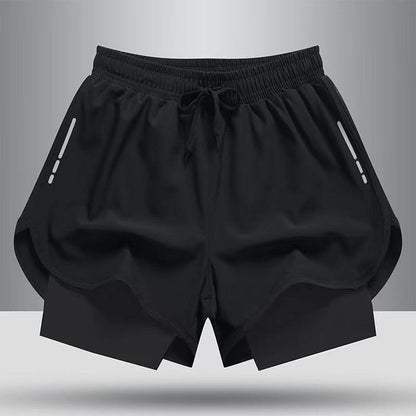 Holly Men's Swim Shorts | Solid Black & Gray, Plus Sizes 0