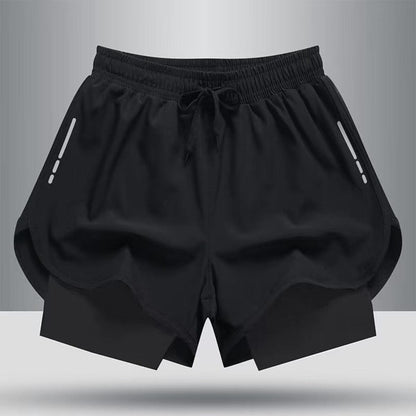 Holly Men's Swim Shorts | Solid Black & Gray, Plus Sizes 1