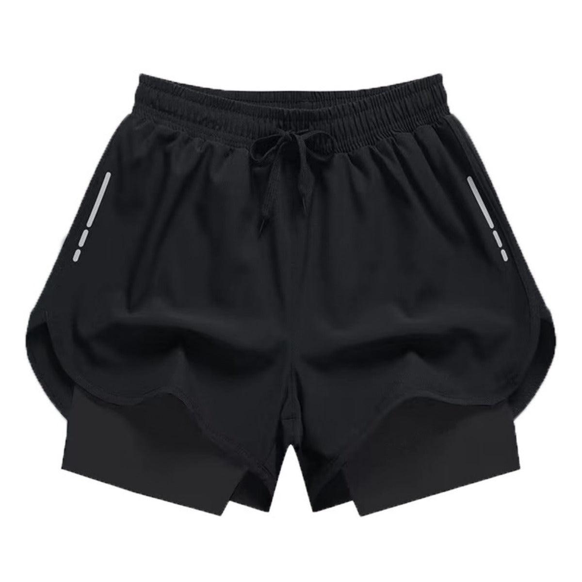 Holly Men's Swim Shorts | Solid Black & Gray, Plus Sizes 3