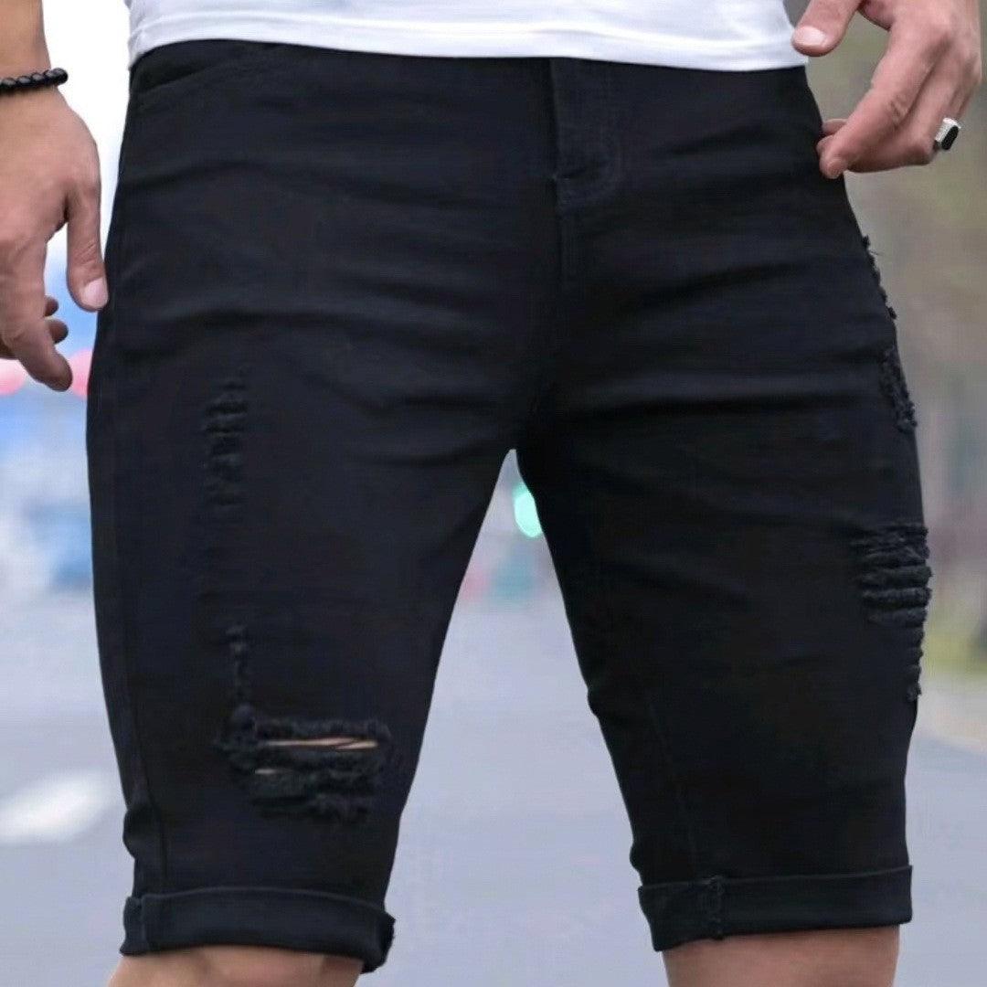 Hugo Men's Ripped Denim Shorts | Premium Comfort, Casual Style 0