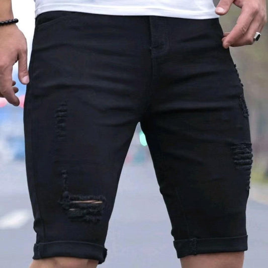 Hugo Men's Ripped Denim Shorts | Premium Comfort, Casual Style 0
