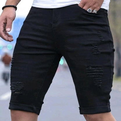 Hugo Men's Ripped Denim Shorts | Premium Comfort, Casual Style 1