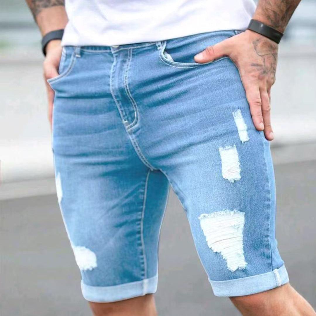 Hugo Men's Ripped Denim Shorts | Premium Comfort, Casual Style 2