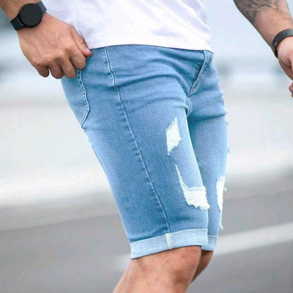 Hugo Men's Ripped Denim Shorts | Premium Comfort, Casual Style 4