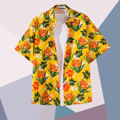 Julius Men's Floral Shirt | Soft Breathable Fabric, Relaxed Fit 0