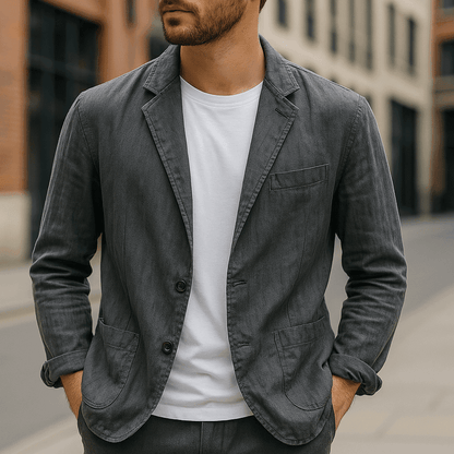 Lino Men's Blazer | Lightweight Linen, Versatile Style 3
