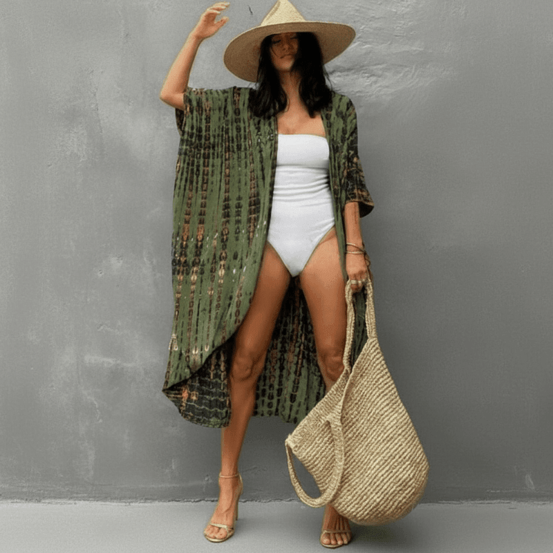 Luna Women's Beach Cover Up | Lightweight Cotton, Boho Tie Dye 1