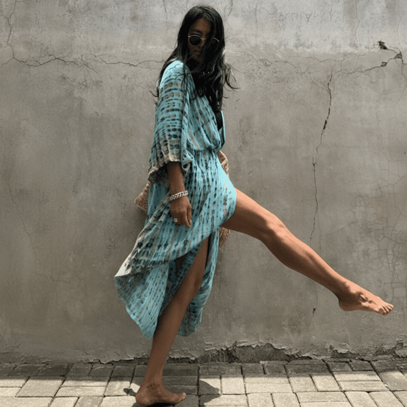 Luna Women's Beach Cover Up | Lightweight Cotton, Boho Tie Dye 2