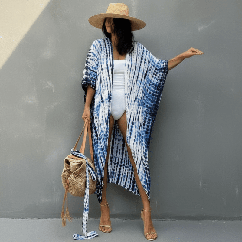 Luna Women's Beach Cover Up | Lightweight Cotton, Boho Tie Dye 3