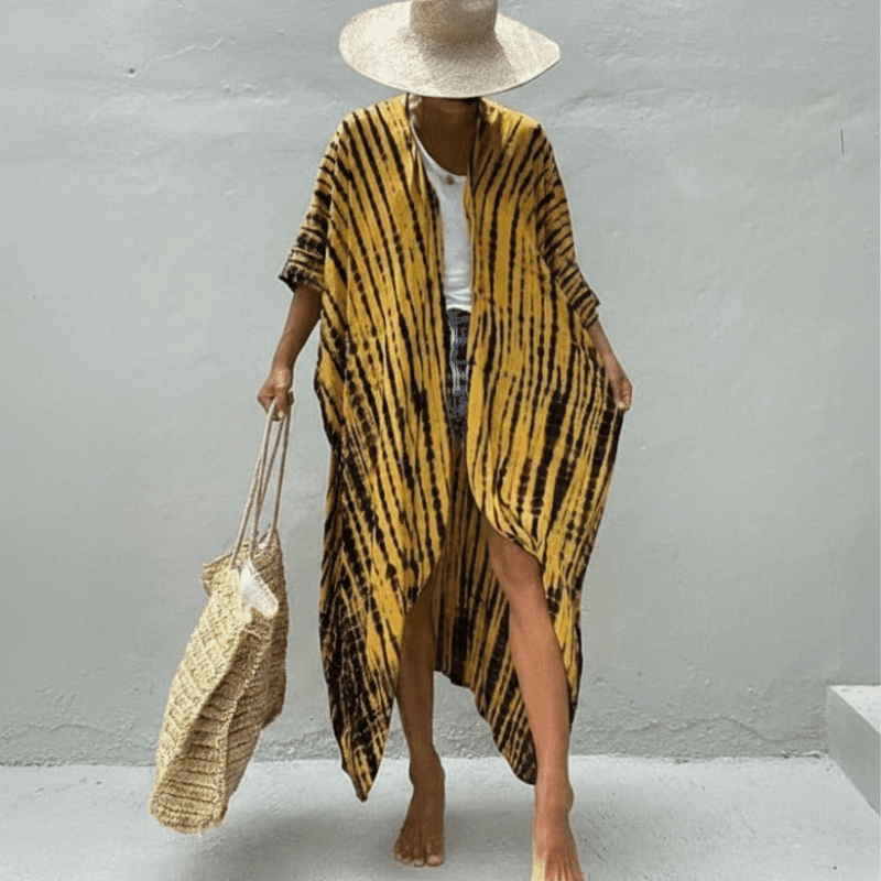 Luna Women's Beach Cover Up | Lightweight Cotton, Boho Tie Dye 4