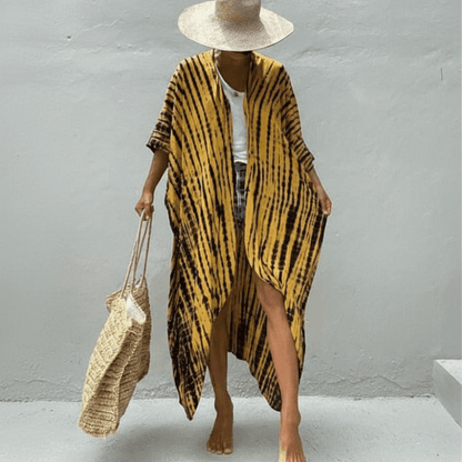 Luna Women's Beach Cover Up | Lightweight Cotton, Boho Tie Dye 4