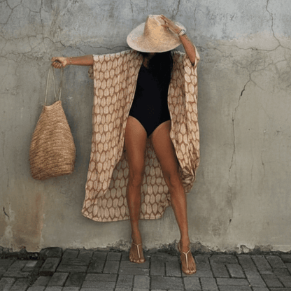 Luna Women's Beach Cover Up | Lightweight Floral Kimono 2