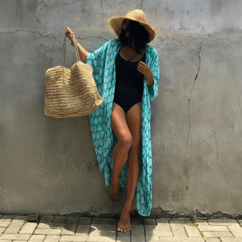 Luna Women's Beach Cover Up | Lightweight Floral Kimono 4