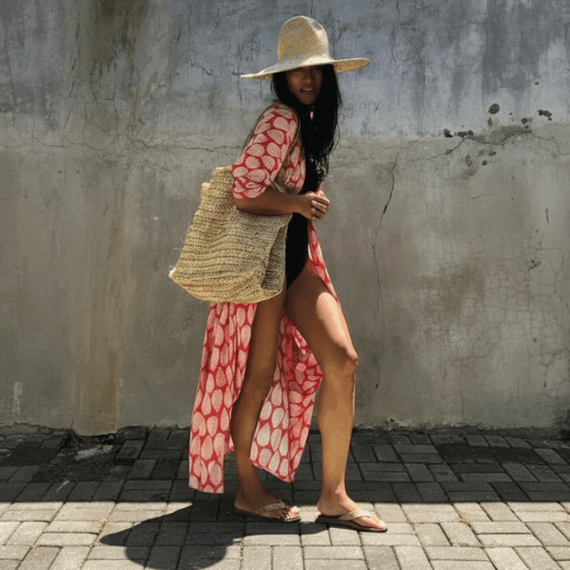 Luna Women's Beach Cover Up | Lightweight Floral Kimono 5