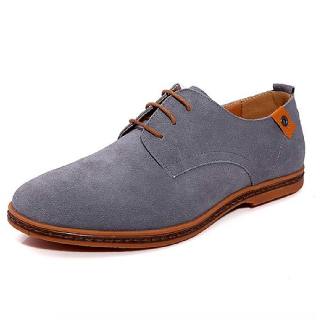 Herren-Derbyschuhe aus Wildleder mit Schnürung | Klassische braune, lässige, elegante Lederschuhe für jeden Tag | Business-Casual-Büroschuhe für jeden Tag