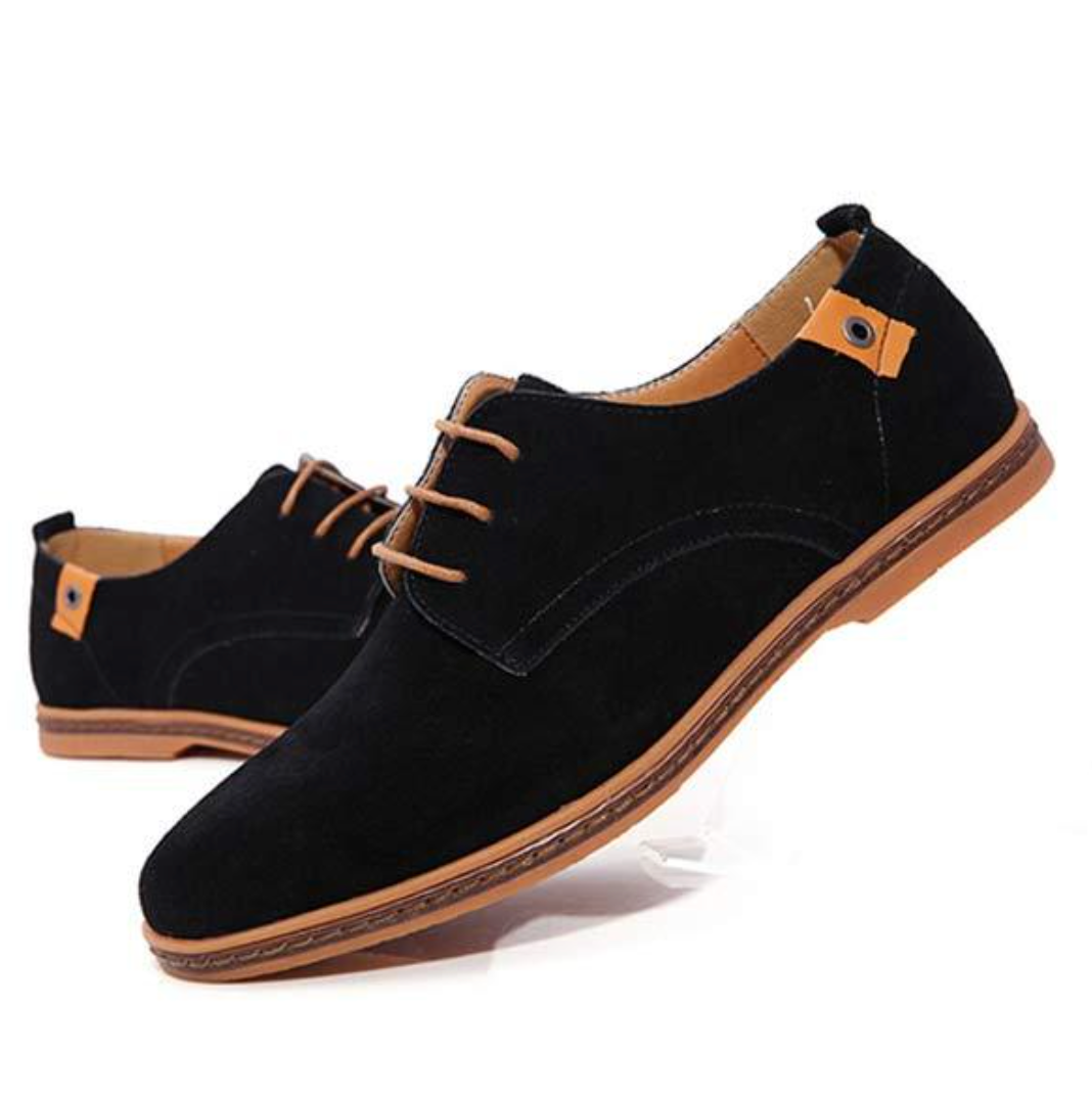 Herren-Derbyschuhe aus Wildleder mit Schnürung | Klassische braune, lässige, elegante Lederschuhe für jeden Tag | Business-Casual-Büroschuhe für jeden Tag
