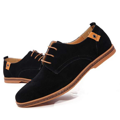 Herren-Derbyschuhe aus Wildleder mit Schnürung | Klassische braune, lässige, elegante Lederschuhe für jeden Tag | Business-Casual-Büroschuhe für jeden Tag