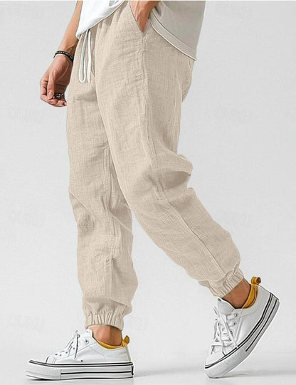 Men's Lightweight Linen Pants – Relaxed Summer Trousers with Pockets