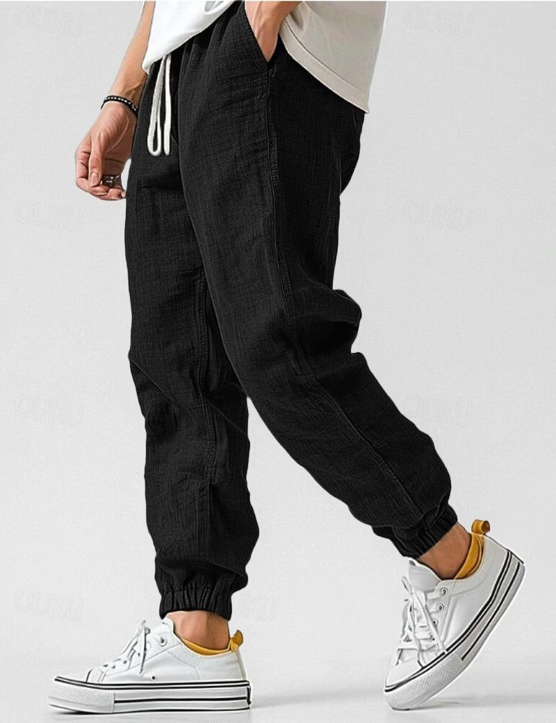 Men's Lightweight Linen Pants – Relaxed Summer Trousers with Pockets