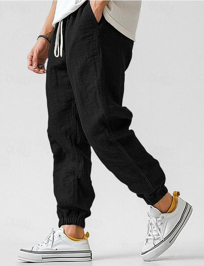 Men's Lightweight Linen Pants – Relaxed Summer Trousers with Pockets