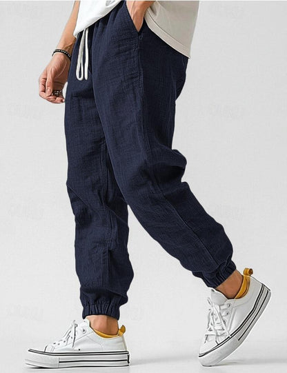 Men's Lightweight Linen Pants – Relaxed Summer Trousers with Pockets