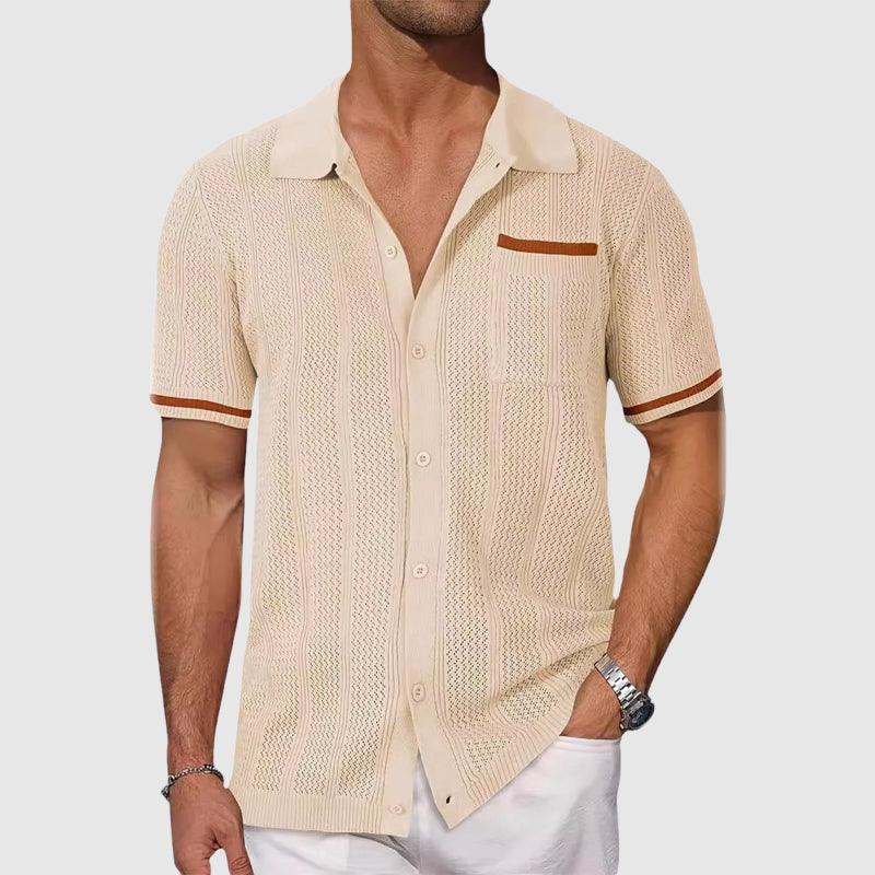 Rico Men's Polo Shirt | Breathable Polyester Blend, Retro Camp Collar 0