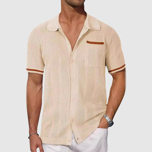 Rico Men's Polo Shirt | Breathable Polyester Blend, Retro Camp Collar 0